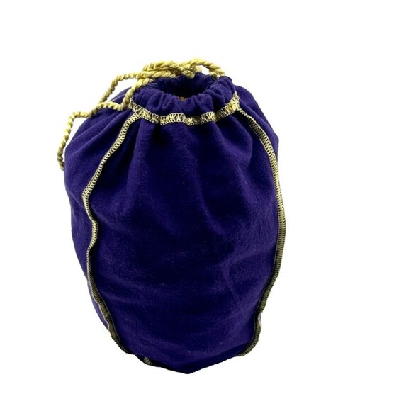 CROWN ROYAL Purple + Gold Drawstring Bag 9" - Picture 11 of 13